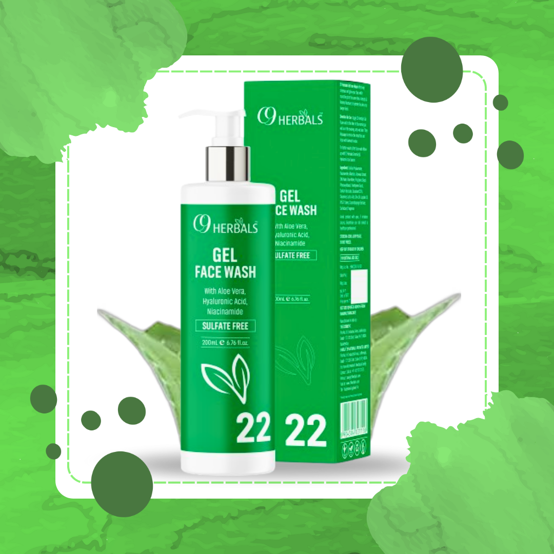 Gel Face Wash | Aloe Vera | Sulfate Free | Niacinamide | Control Pimples, Zits And Whiteheads