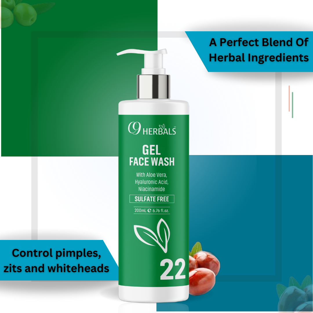 Gel Face Wash | Aloe Vera | Sulfate Free | Niacinamide | Control Pimples, Zits And Whiteheads